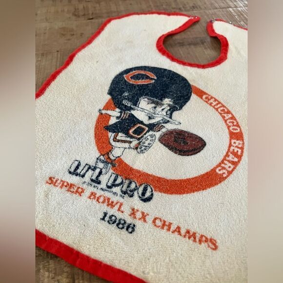 Vintage 1986 Chicago bears Super Bowl Baby Bib - Picture 7 of 7